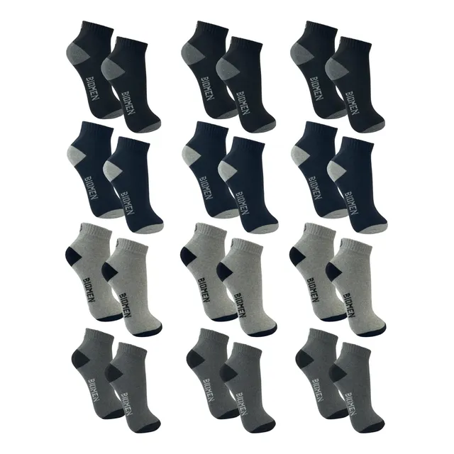Kit 12 Pares Meia Masculina Cano Curto Conforto Durabilidade