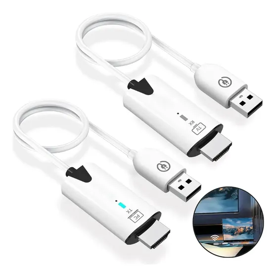 Transmissor Receptor De Áudio E Vídeo 1080p Hdmi Sem Fio 30m