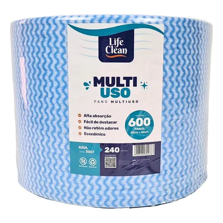 Pano Multiuso Limpeza Perfex Picotado 600 Panos Azul Azul-celeste