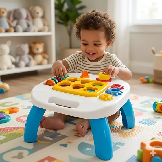 Mesinha Didática Infantil Atividades Bebê Educativa C/buzina