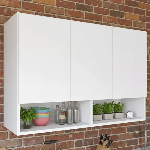 Armário Aéreo De Cozinha Com 3 Portas Funcional E Moderno