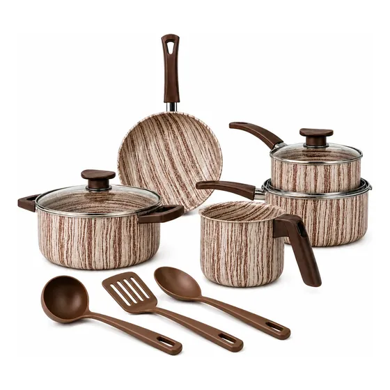 Jogo De Panela 8 Peças Antiaderente Durável Cozinha Completa