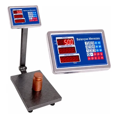 Balança De Plataforma Digital 200 Kg 40x30 1 Garantia 127/220v Cinza