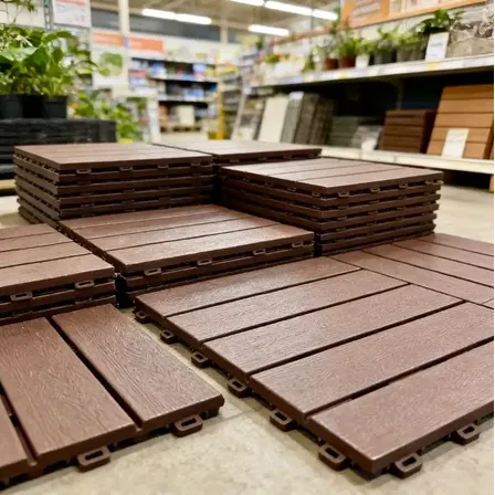 Kit 12 Deck Modular Plástico Encaixe Rápido 30x30