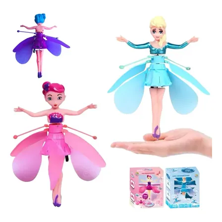 Boneca Fada Voadora Mágica Sensor De Mão Brinquedo Presente