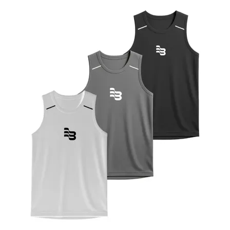 Kit 3 Regatas Masculinas Dry Fit Secagem Rápida E Conforto