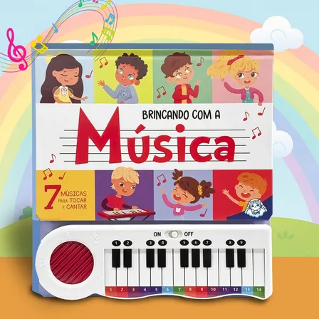 Livro Musical Infantil Com Piano Aprenda Música Brincando