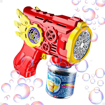 Brinquedo Pistola Bolha Sabão Automática Com Luz Infantil