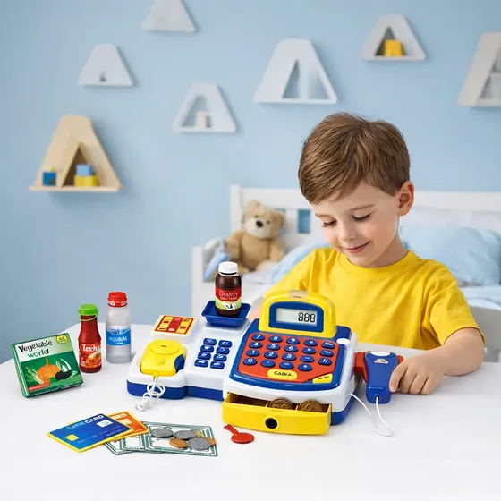 Caixa Registradora De Brinquedo Som Luz Mini Mercadinho