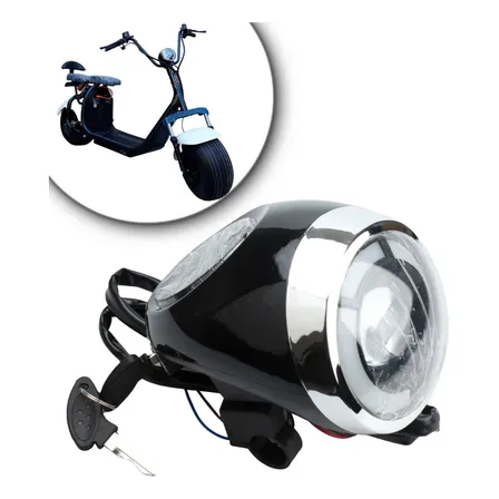Farol Scooter Elétrica 60v Com Chave E Paínel Nível Bateria