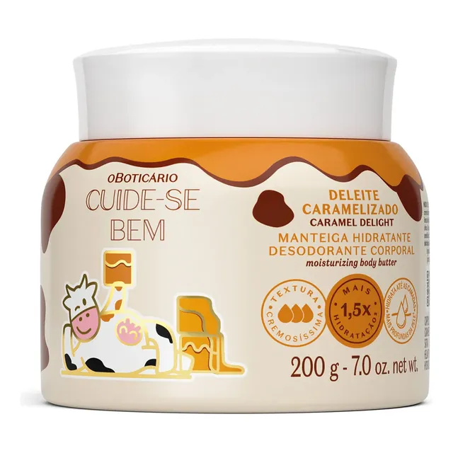O Boticário Cuide-se Bem Deleite Caramelizado Manteiga Corpo