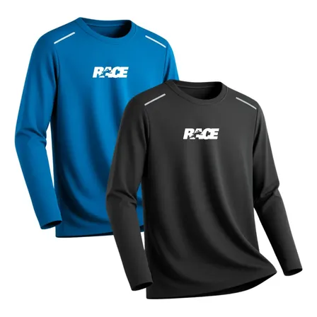 Kit 2 Camisetas Manga Longa Poliester Dry Masculina Academia
