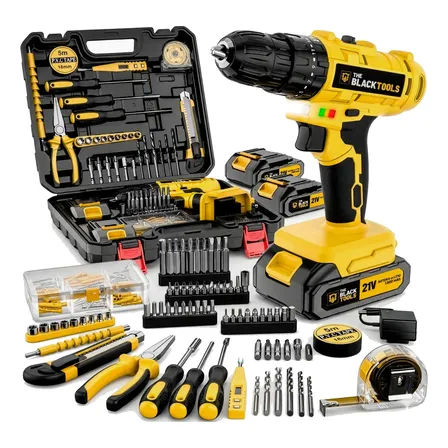 Furadeira Parafusadeira De Impacto Bivolt 2 Bateria 149 Pçs