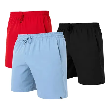 Kit 3 Shorts Masculino Tactel Bermuda Para Treino E Praia