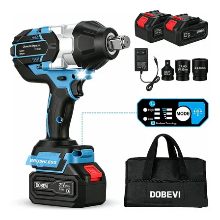 Chave De Impacto 1800nm 2bateria Trabalhos Pesados Brushless