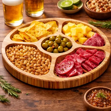 Petisqueira Tramontina Premium Bandeja Tábua Servir Marrom