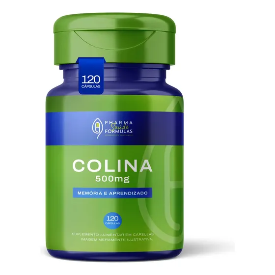 Colina 500mg - 120 Cápsulas Sabor Sem Sabor