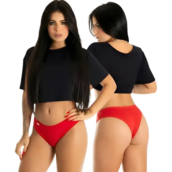 Kit 10 Calcinha Tanga Algodão Básica Conforto Dia A Dia