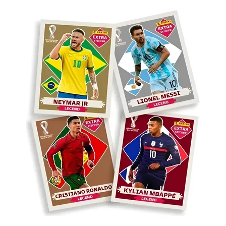 Kit 4 Figurinhas Raras Legend Extra Sticker 2022