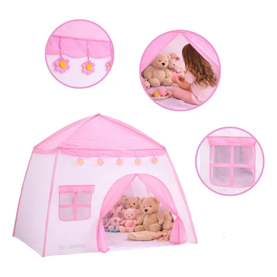 Barraca Tenda Cabana Infantil Toca Casinha Rosa Menina