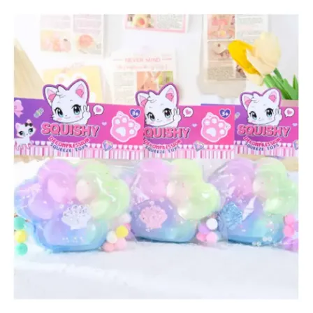 Kit 4 Brinquedo Anti-stress Squishy Patinha Colorida Fidget