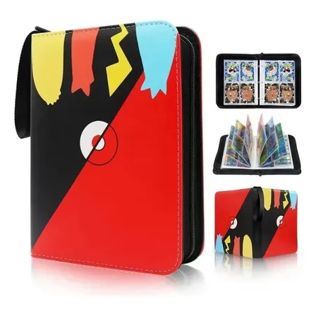 Álbum De Fichário Pasta Para 400 Cards Cartinha Pokémon
