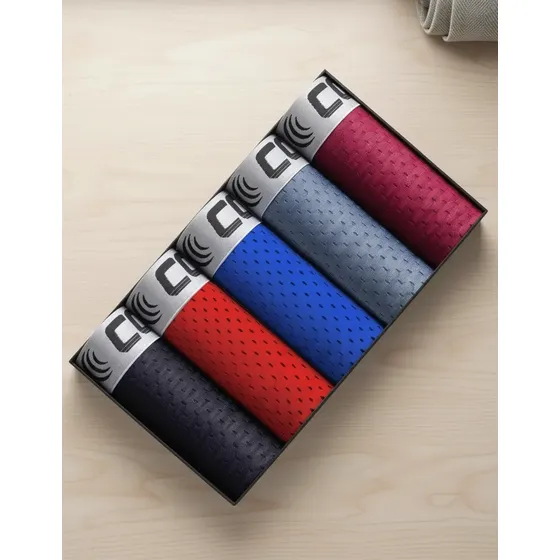 Kit 5 Cuecas Boxer Dry Fit Masculinas Respirável Premium