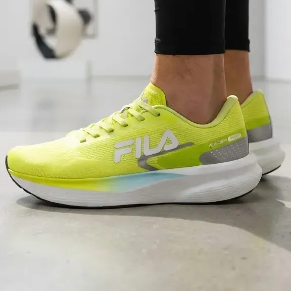 Tênis Fila Racer Fastpace Running Corrida Original Nf-e Amarelo Liso 39 Br