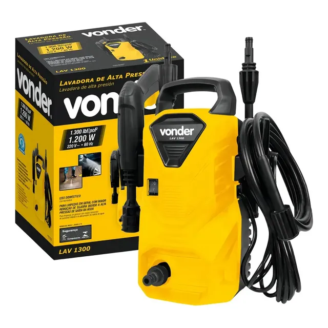 Lavadora Alta Pressão Potente 1200w Lava Carro Moto Calçada