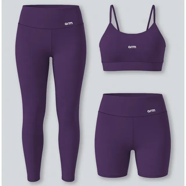 Kit Conjunto Fitness Legging E Short Powerslim + Top Alça