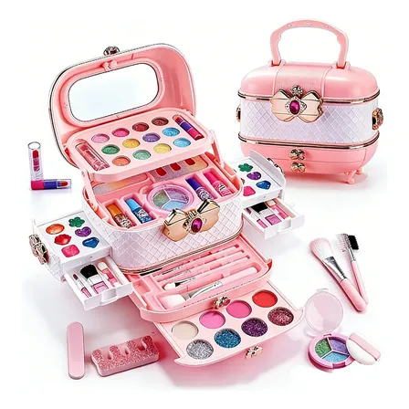 Kit Maleta Com Maquiagem Infantil Completa Profissional