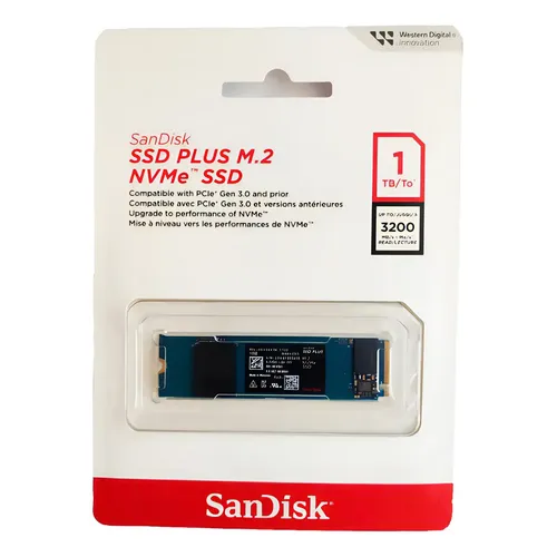 Ssd 1tb Sandisk Nv2 M.2 Nvme Pci 3.0 3200mb/s 2500mb/s