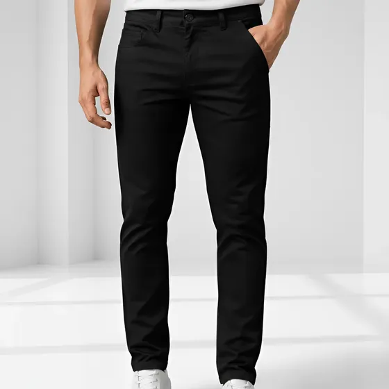Calça Masculina Sarja Premium Esporte Fino Bolso Faca Lycra