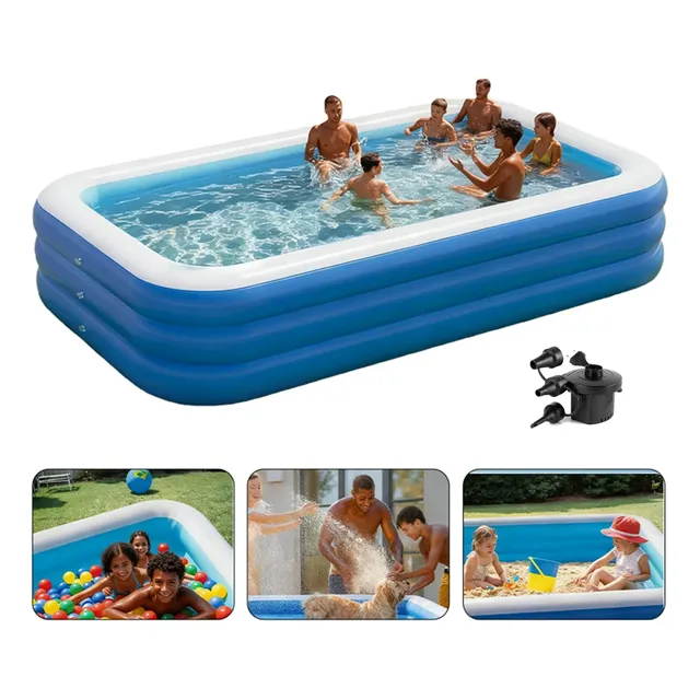 Piscina Inflável Pvc Resistente Infantil Adulto 1500l+bomba