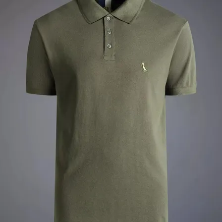 Polo Masculina Reserva Regular New Basic Verde Musgo Liso P