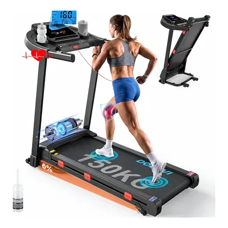 Esteira Elétrica Ergométrica De Academia 16km/h 150kg Dobevi Preto 127v