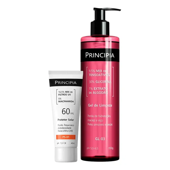 Principia Kit Gel De Limpeza Gl-03 + Protetor Solar Fps 60