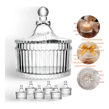 Kit Mini Bomboniere Potiche Vidro 9cm 10 Peças Lembrancinhas