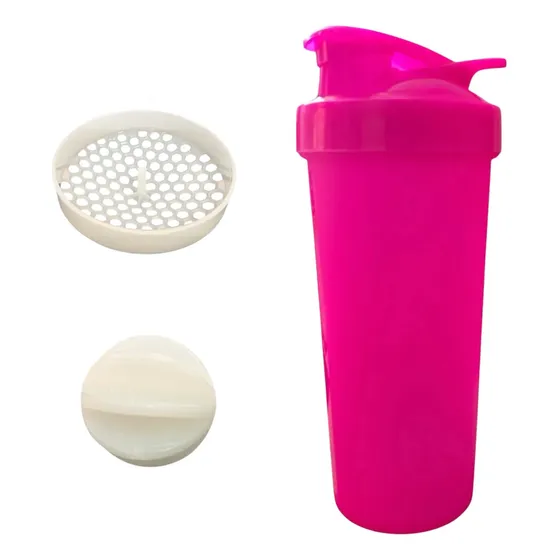 Coqueteleira Whey|creatina 750 Ml + Misturador + Peneira