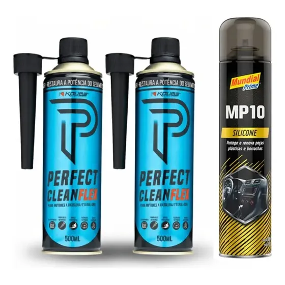 Kit 2 Perfect Clean Flex 500ml Koube + Brinde Silicone Spray