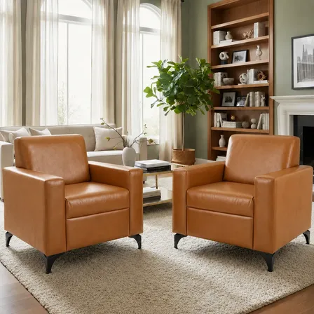 Kit 2 Poltrona Decorativa Sala Moderna Leitura Pés De Ferro