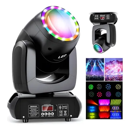 100w Moving Head Led Beam Rgb Prisma Colorido Giratório Dmx