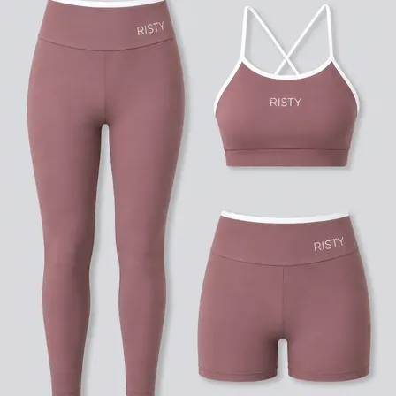 Kit Conjunto Academia Selene Legging Top Short Fitness Cacau Cacau Conjunto Top M Legging/shorts M