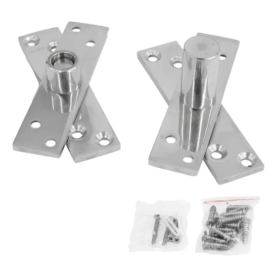 Dobradiça Para Porta Pino Pivotante Inox 304 Polido 150kg