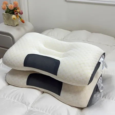Travesseiro Ergonômico 3d Massage Spa Favo De Algodão Branco