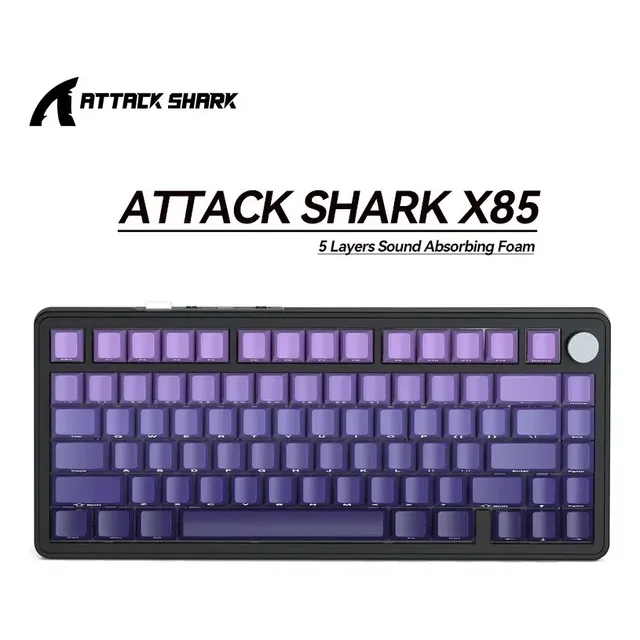 Teclado Mecânico Gamer Sem Fio Attack Shark X85 75%