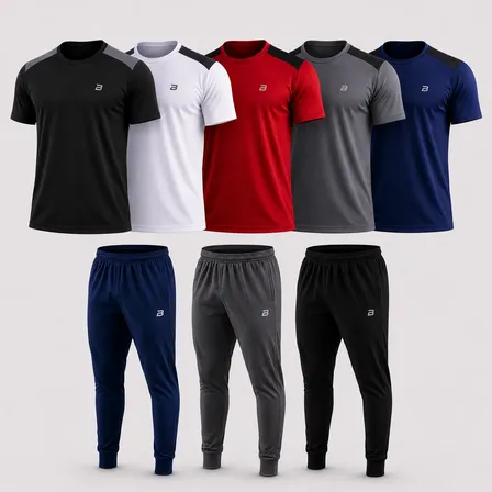 Kit 8 Peças Masculino Dry Fit Academia Premium Brav Sports Multicolorido Dry-liso G