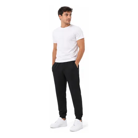Calça Moletom Masculina Jogger Casual Confortável Inverno Preto G