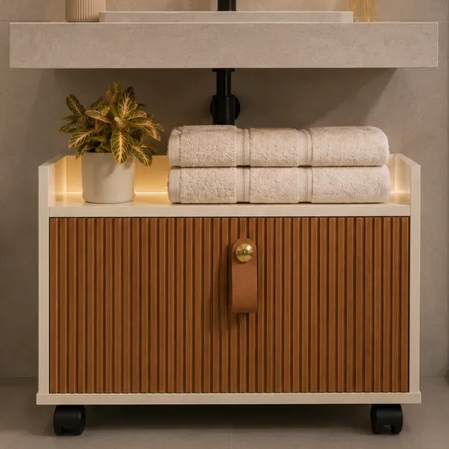 Armario Gabinete Com Porta Basculante Para Banheiro Moderno