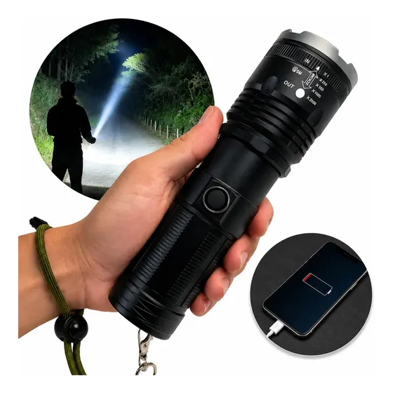 Lanterna Tática Militar Led Potente Alcance 2km Mais Forte